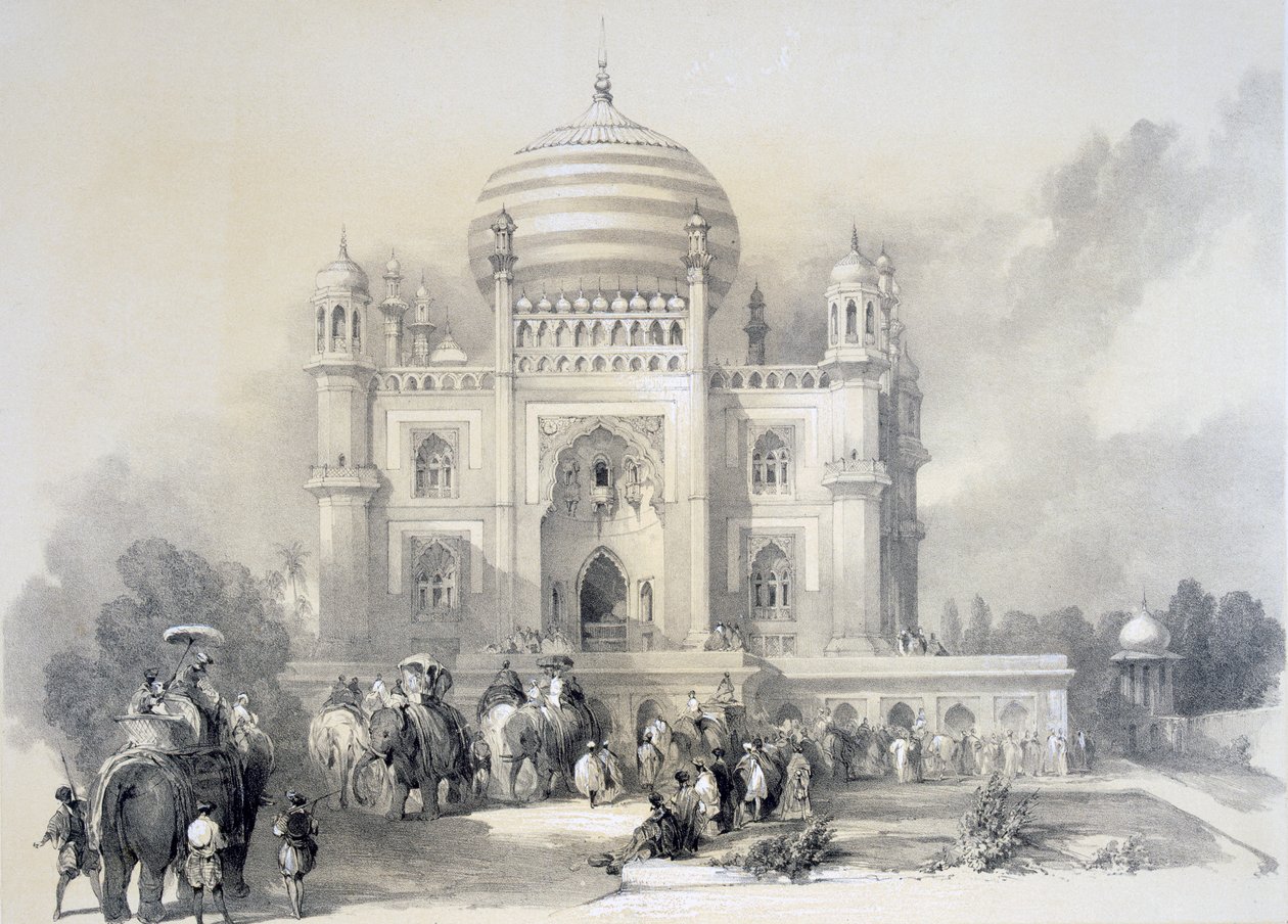 Mausolée de Jufhir Junge, Delhi, de The Oriental Portfolio : Illustrations pittoresques des paysages et de l