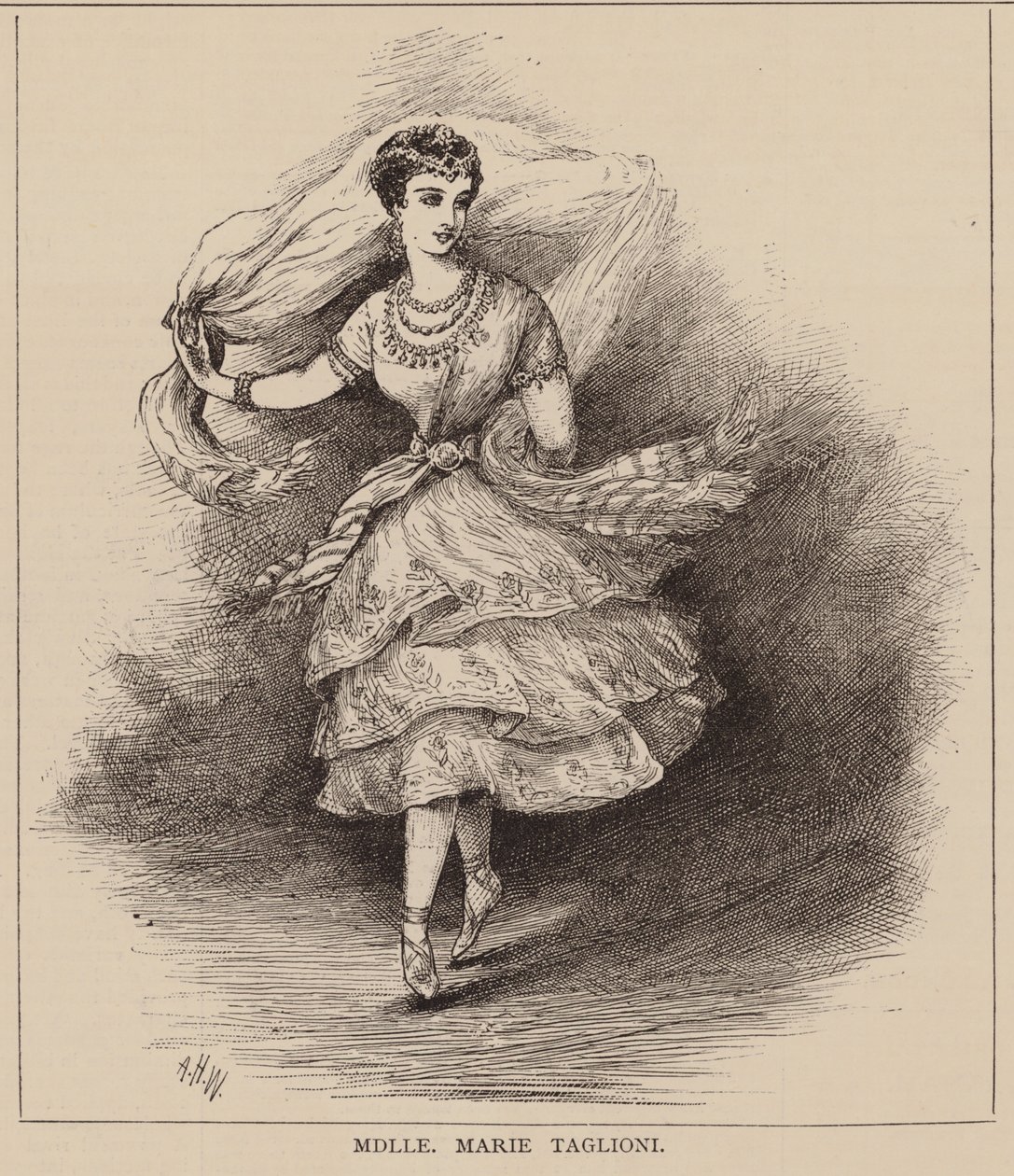 Mdlle Marie Taglioni (gravure) - English School