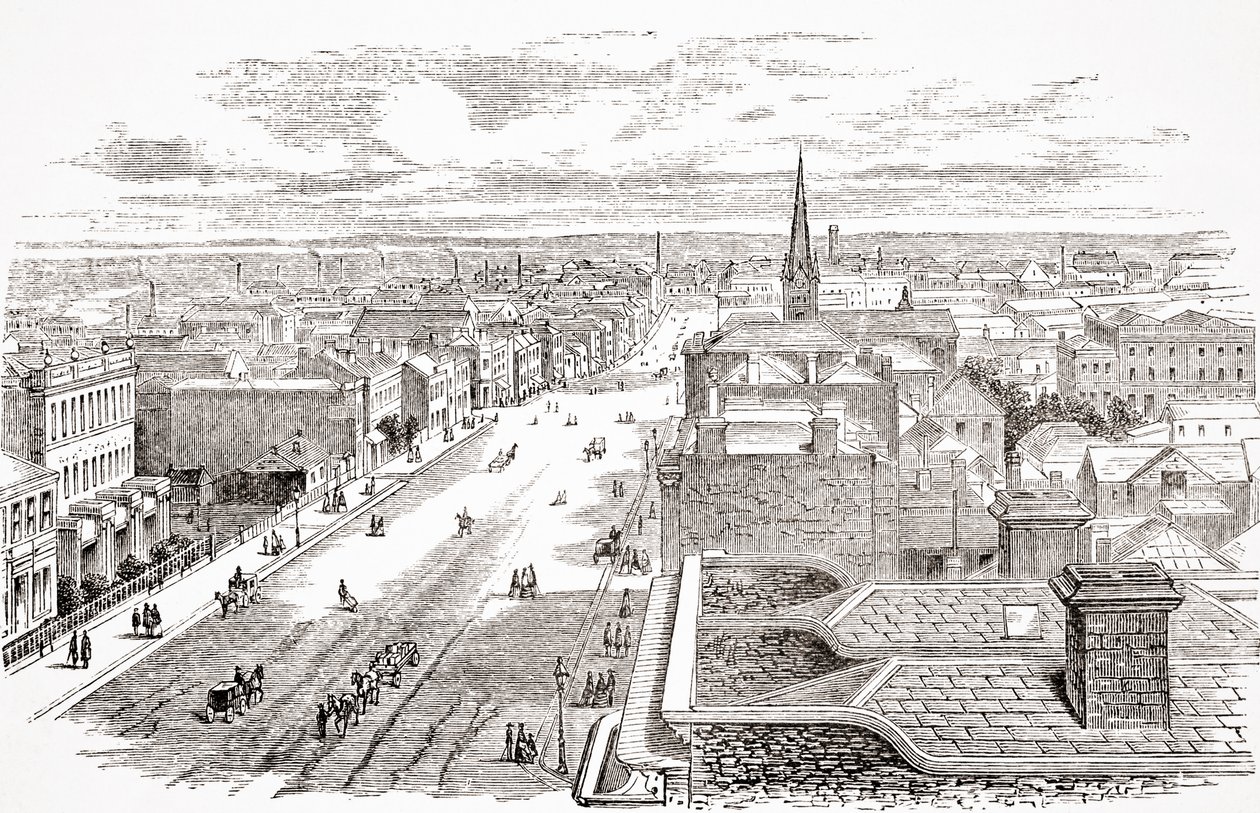 Melbourne, Australie, de The Gallery of Geography par le révérend Thomas Milner, publié vers 1880 - English School