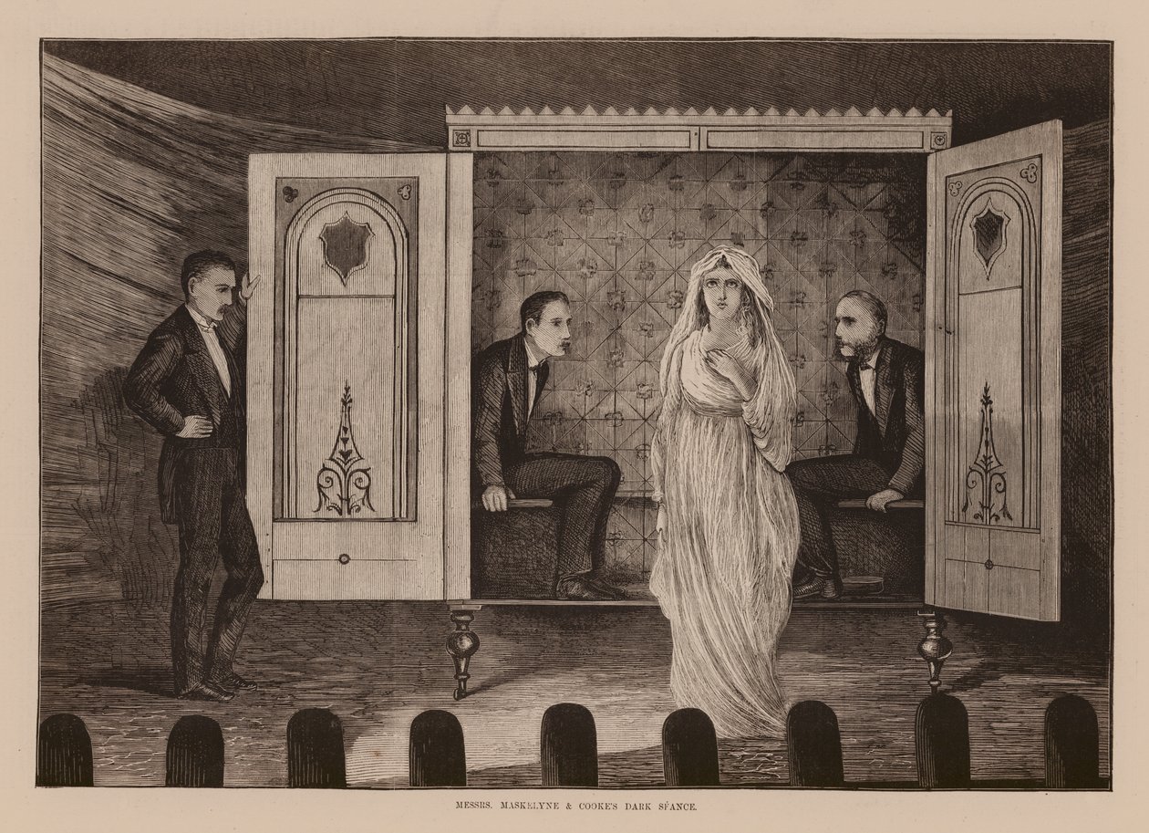 Messrs, Maskelyne and Cookes Dark Seance (gravure) - English School