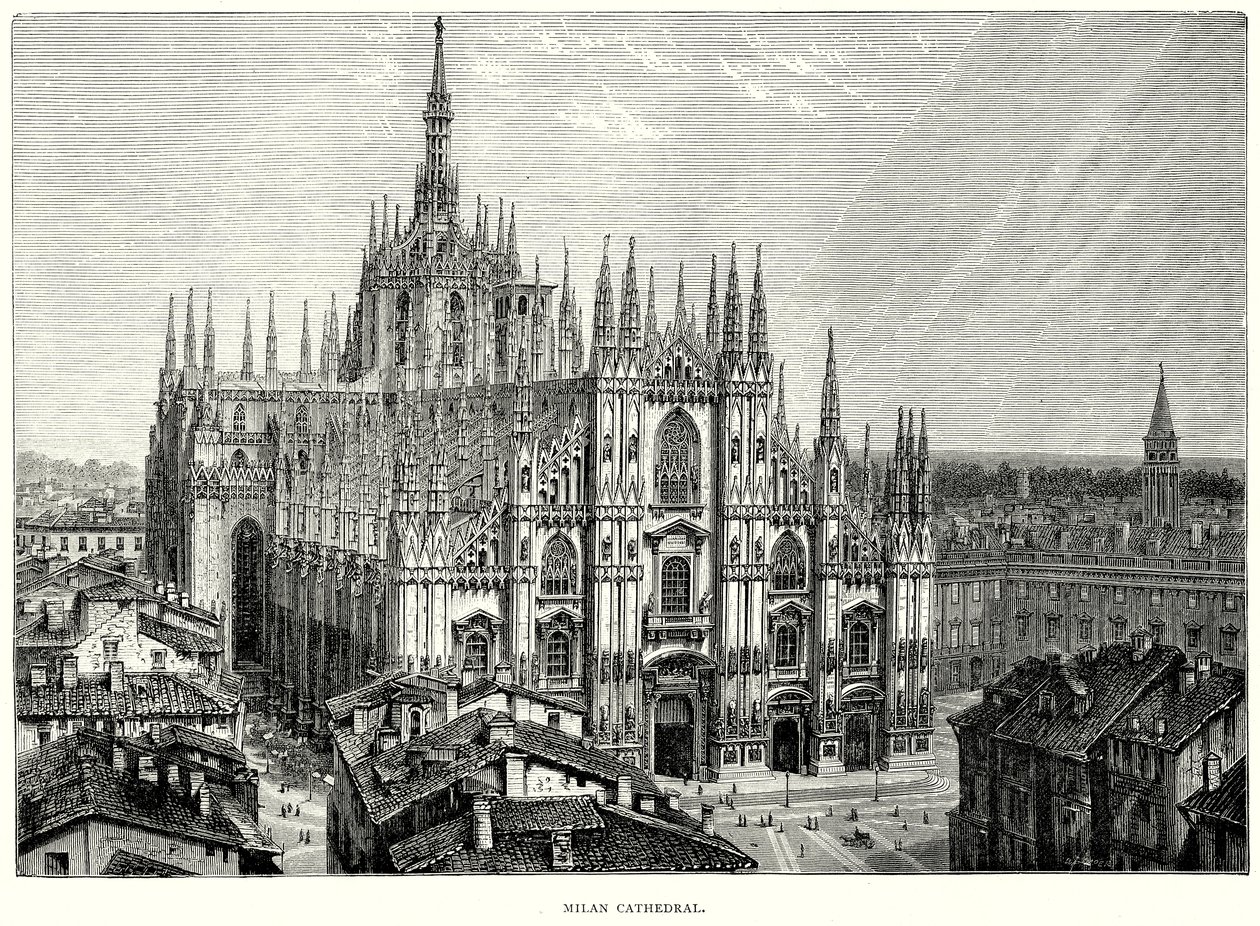 Cathédrale de Milan (gravure) - English School