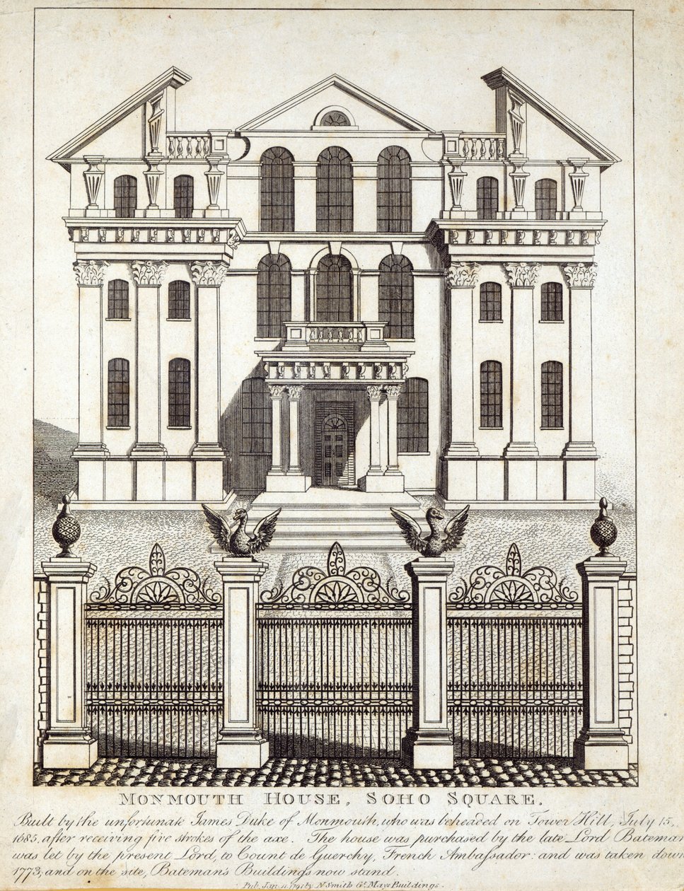 Monmouth House, Soho Square, publié par N. Smith, Gt Mays Buildings, 11 janvier 1791 - English School