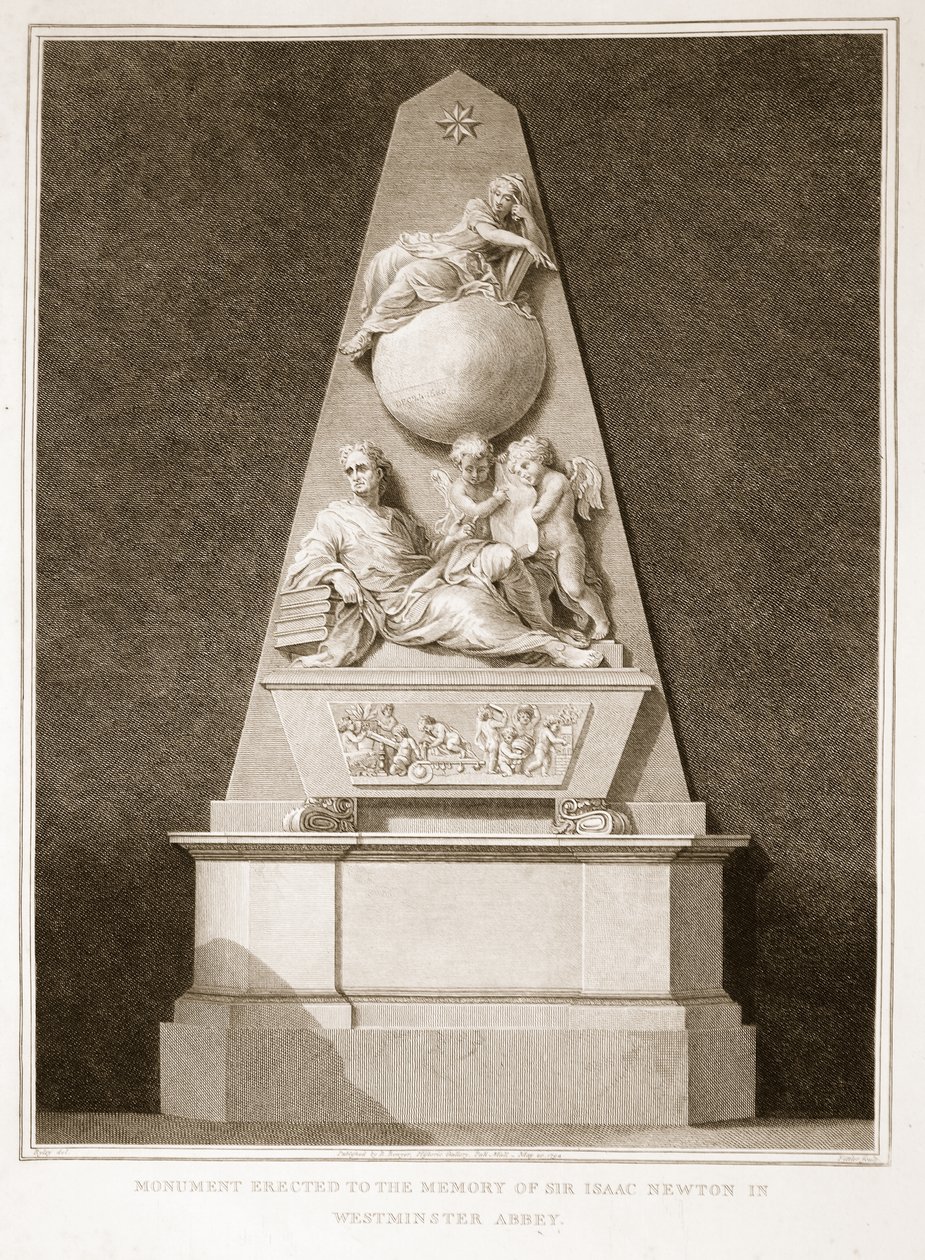 Monument érigé à la mémoire de Sir Isaac Newton à l