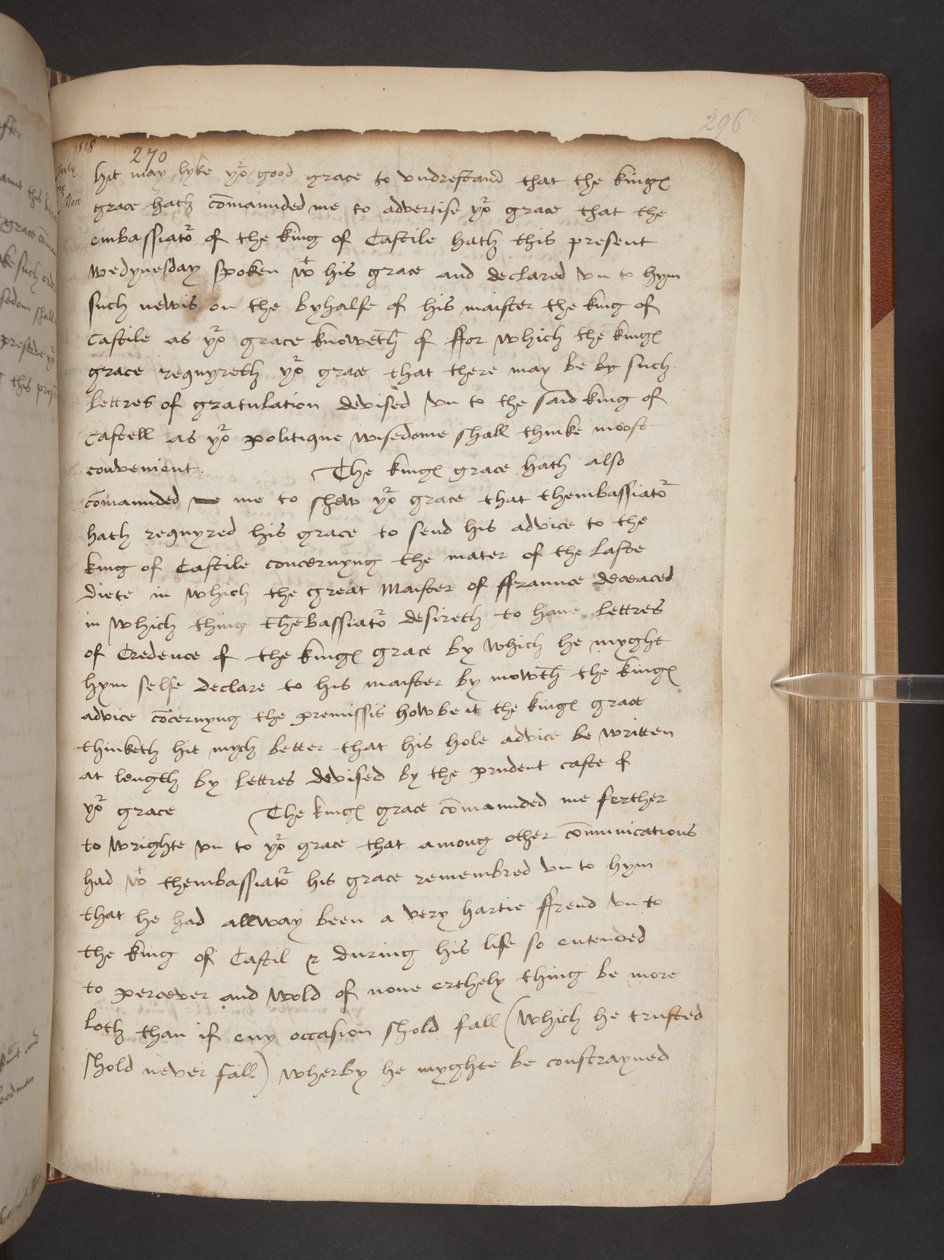 Dernière lettre de More à Thomas Wolseley - English School