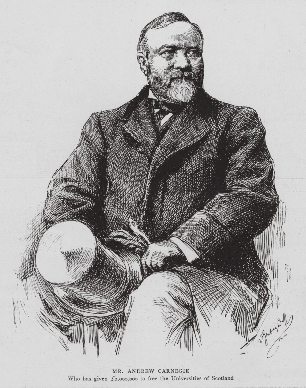 M. Andrew Carnegie (lithographie) - English School