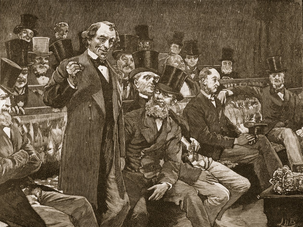 M. Disraeli raconte à la Chambre des communes son histoire de "champagne sec". - English School