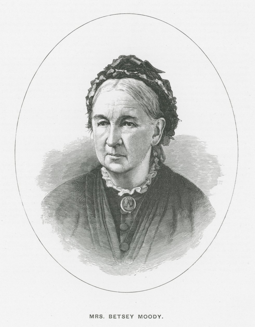 Mme Betsey Moody (lithographie) - English School