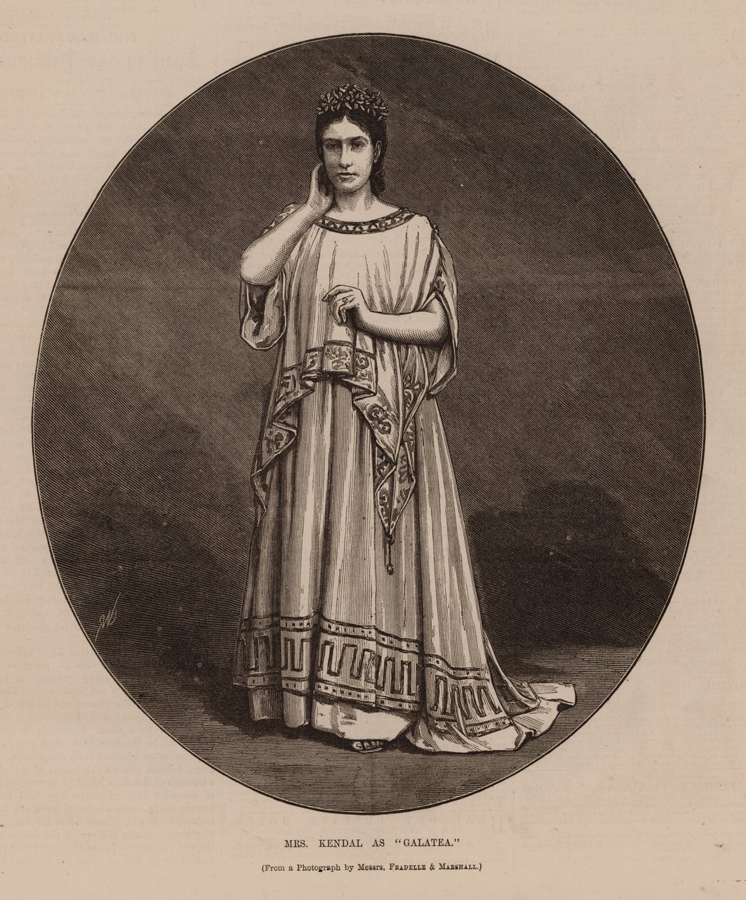 Mme Kendal en "Galatea" (gravure) - English School