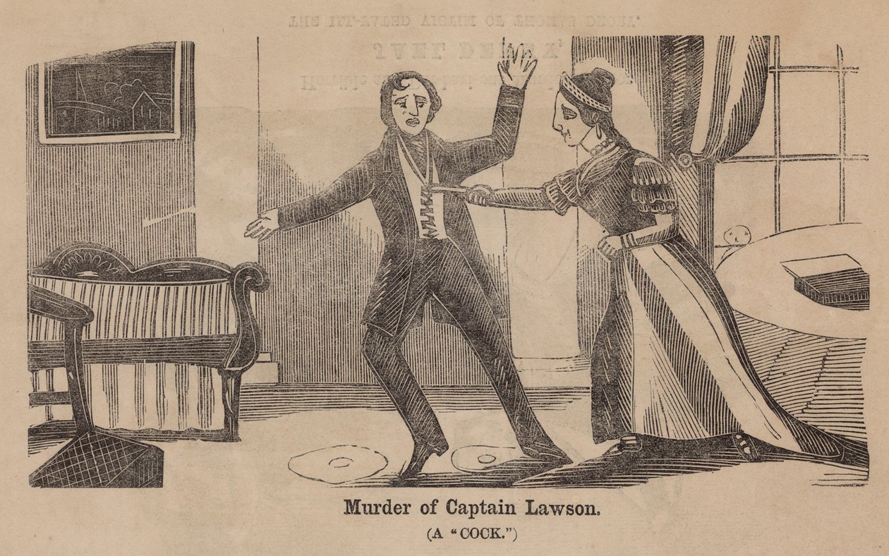 Meurtre du capitaine Lawson (gravure) - English School