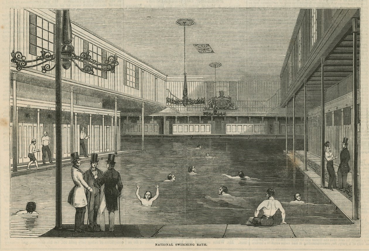 Bassin de natation national (gravure) - English School