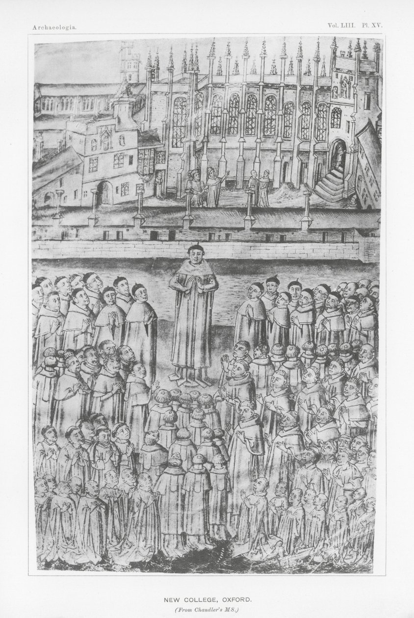 New College, Oxford (lithographie) - English School