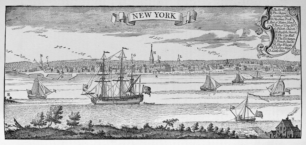 New York en 1732, illustration du Volume V de 