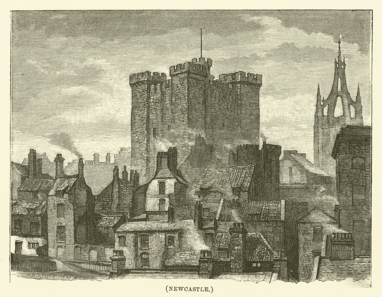 Newcastle (gravure) - English School