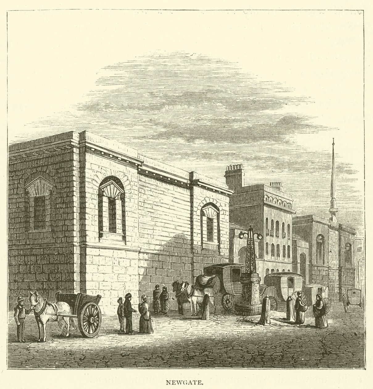 Newgate (gravure) - English School