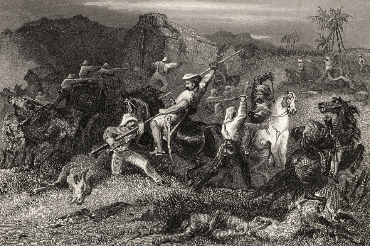 Sortie nocturne et attaque des chariots de bagages, de 