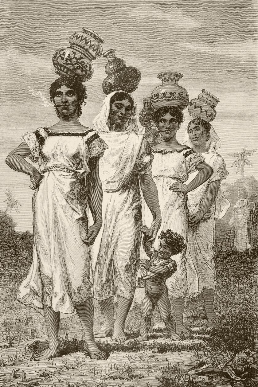 Jeunes filles de campagne paraguayennes du XIXe siècle - English School