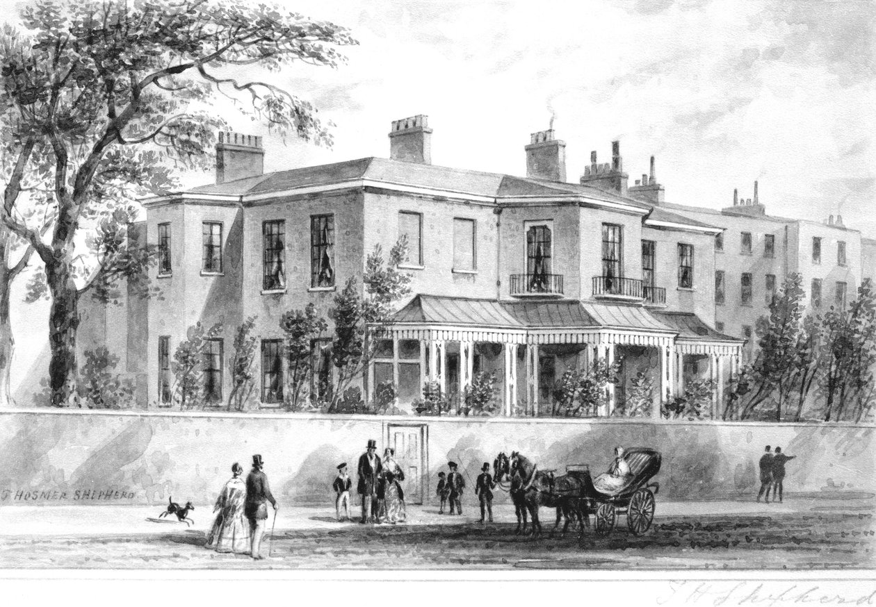 Vue nord-ouest de Camelford House, 1850 - English School