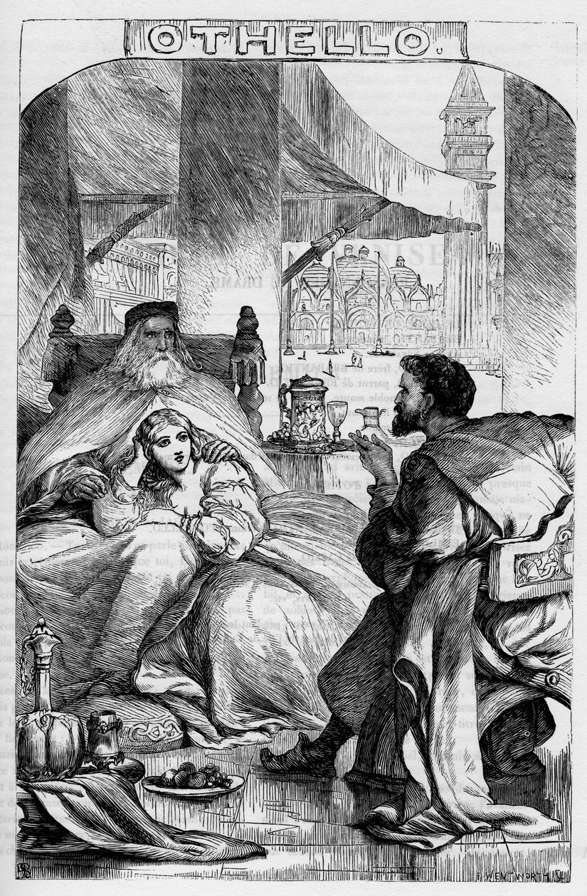 Othello, le Maure de Venise - Illustration dans « Œuvres complètes de William Shakespeare » 1866 - Les illustrations et la forme générale de cette édition sont empruntées à Shakespeare illustré de Cassell, publié à Londres - English School