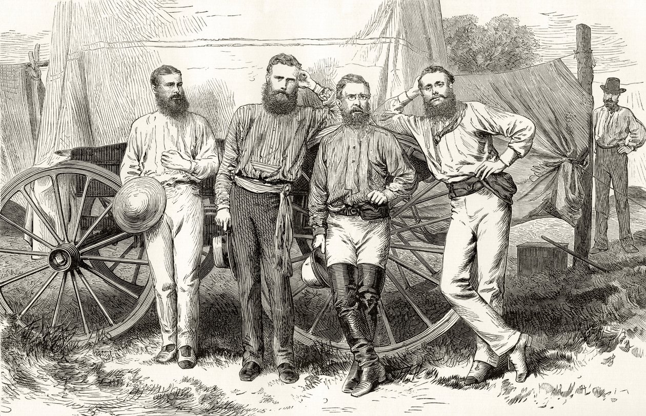 Partie du télégraphe terrestre, vers 1872, de 