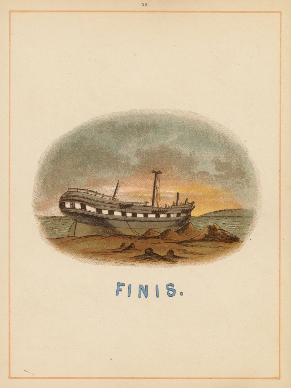 Page de The Boats of the World, fin du 19e siècle (lithographie en couleur) - English School
