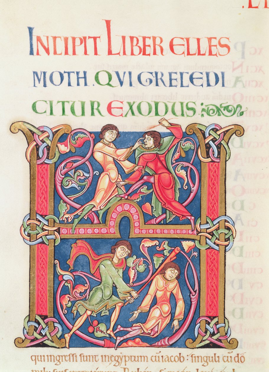 Page de la Bible de Winchester, c.1150-80 - English School