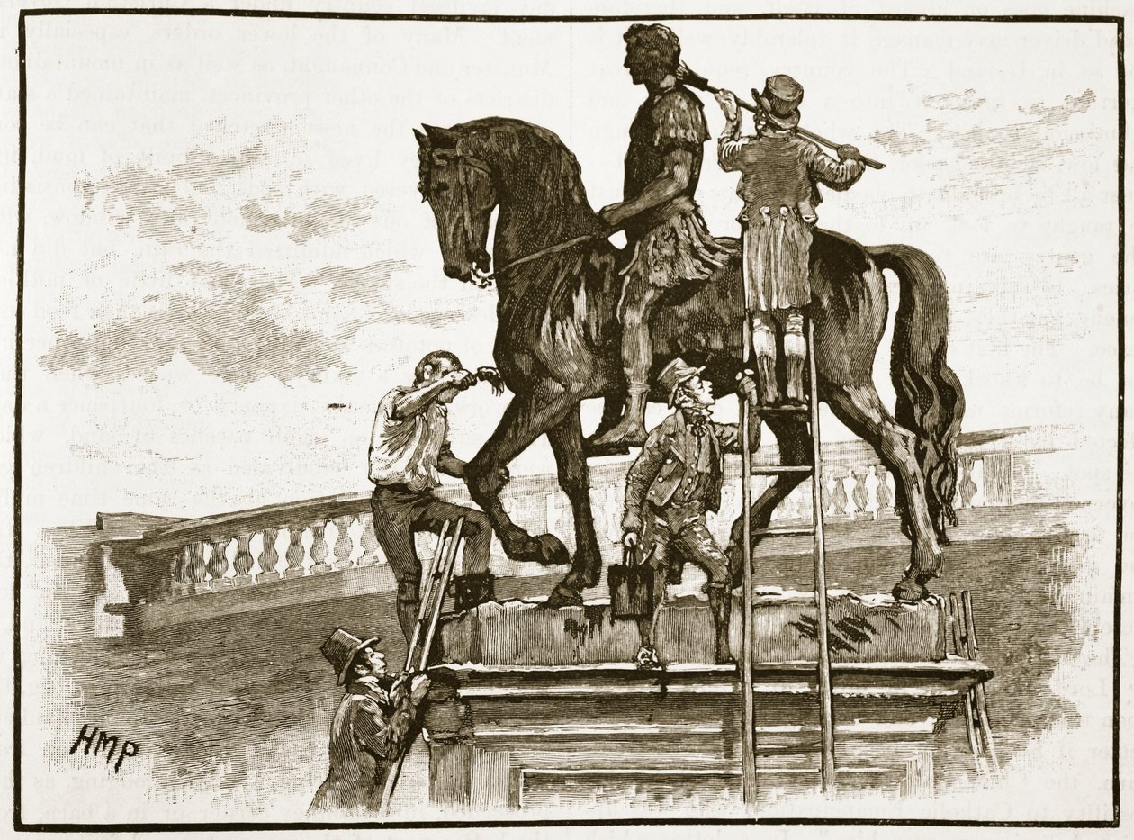 Peinture du roi William en noir, Dublin, 1822 (illustration de Cassells Illustrated History of England) - English School