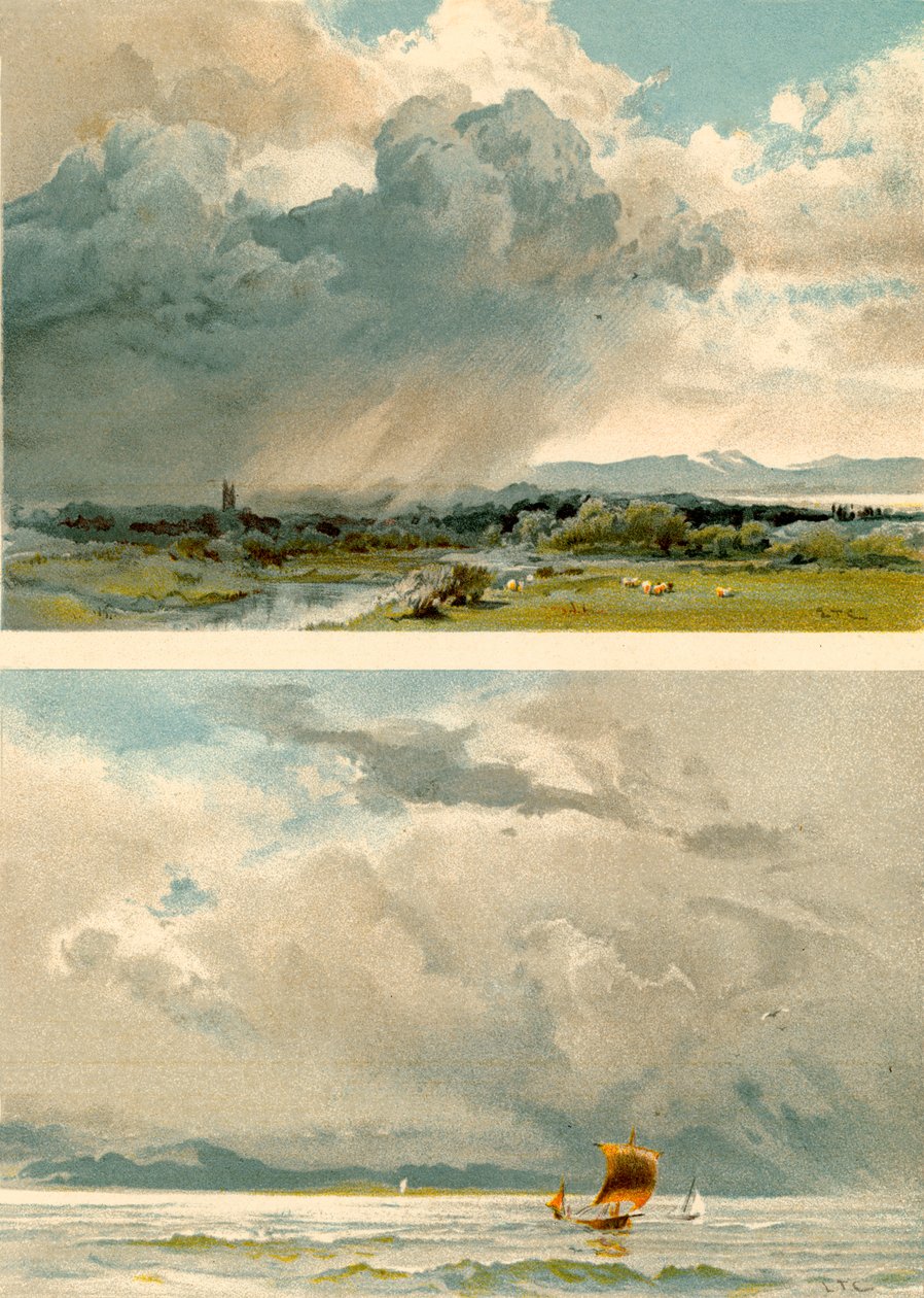 Peinture des ciels (lithographie couleur) - English School