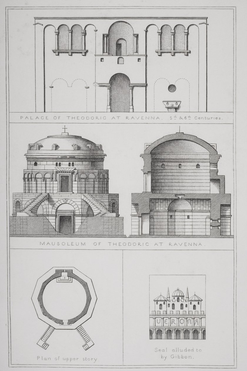 Palais et mausolée de Théodoric (vers 454-526) à Ravenne, de l