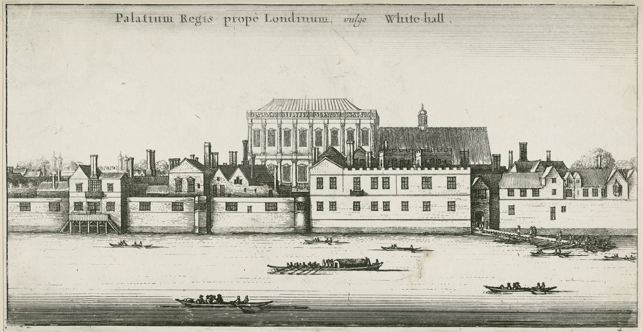 Palais de Whitehall depuis la Tamise, Westminster, Londres, Royaume-Uni - English School
