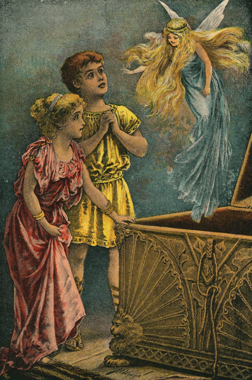 La boîte de Pandore (lithographie couleur) - English School