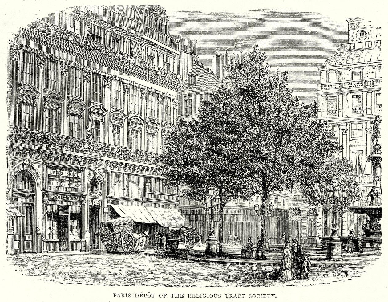 Dépôt de Paris de la Religious Tract Society (gravure) - English School