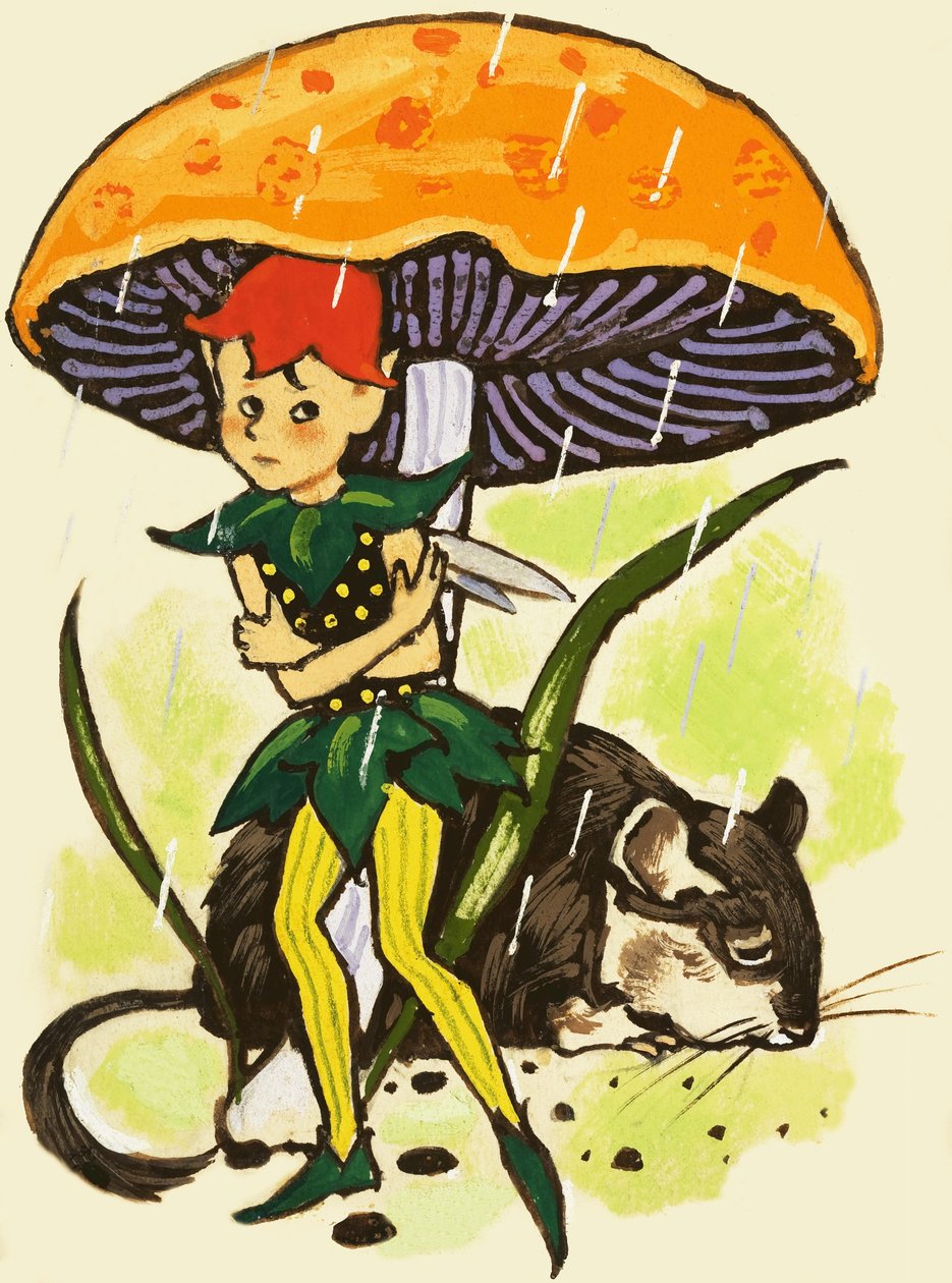 Pixie sous un champignon - English School