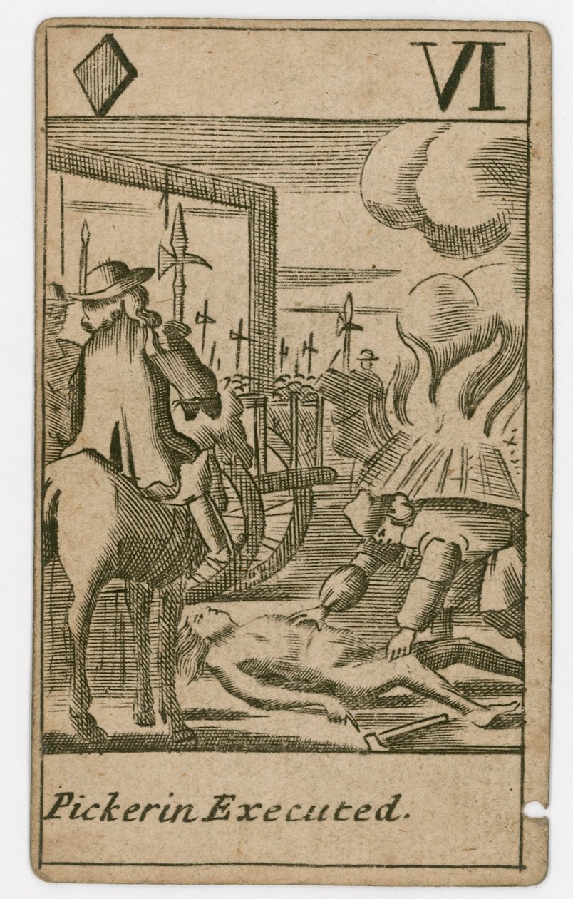 Carte à jouer du Complot Populaire (gravure) - English School