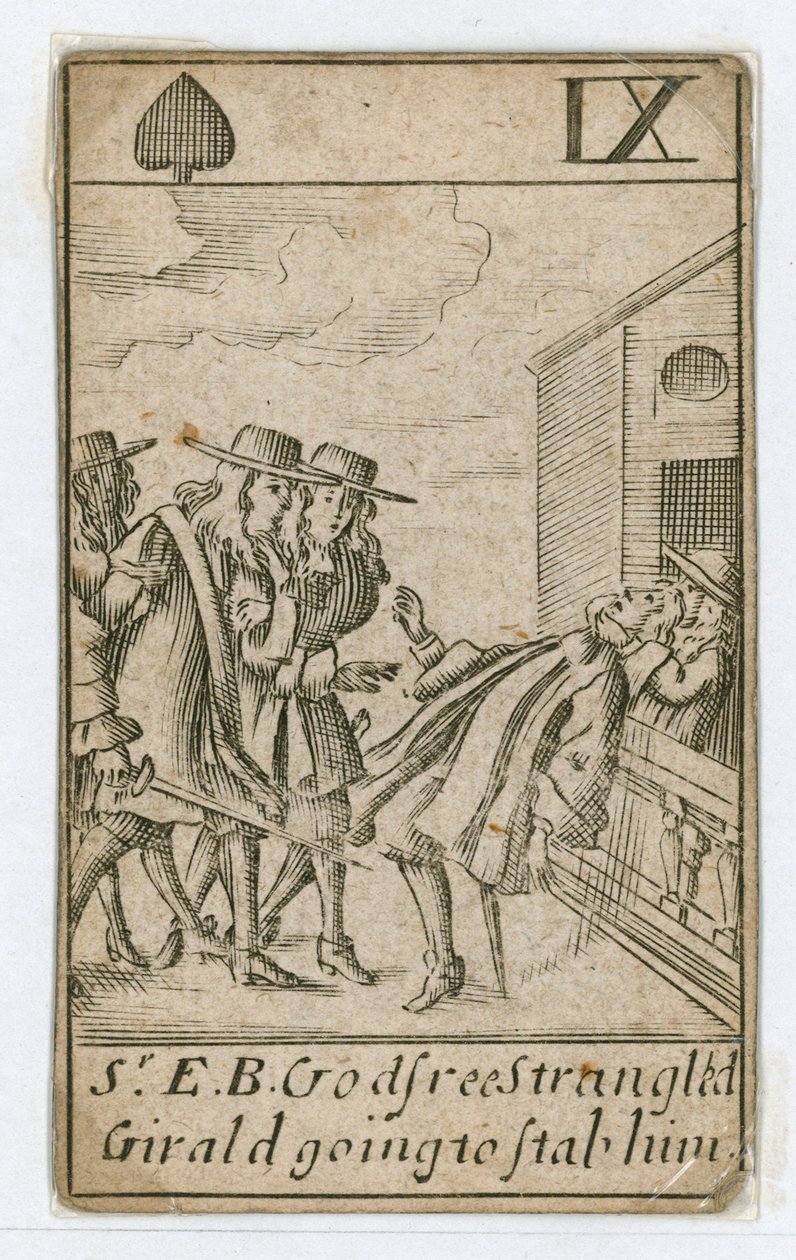 Carte à jouer du Complot Populaire (gravure) - English School