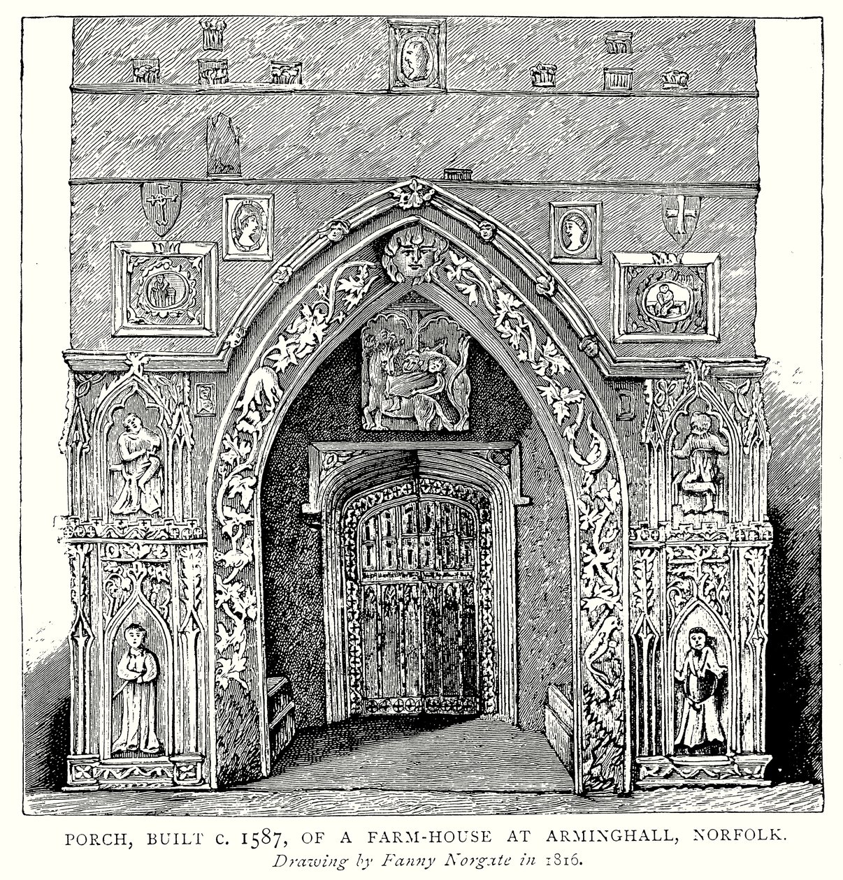 Porche, construit vers 1587, d