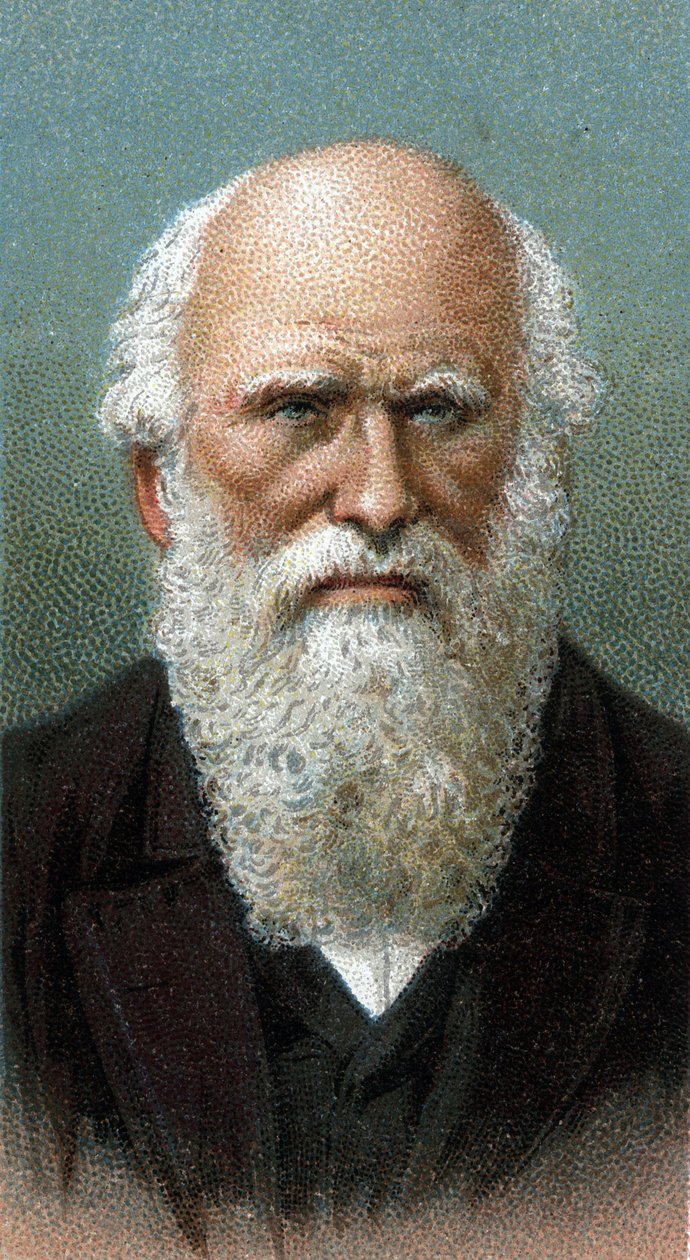 Portrait de Charles Robert Darwin (1809-1882) - De la série « Leaders of Men » - English School
