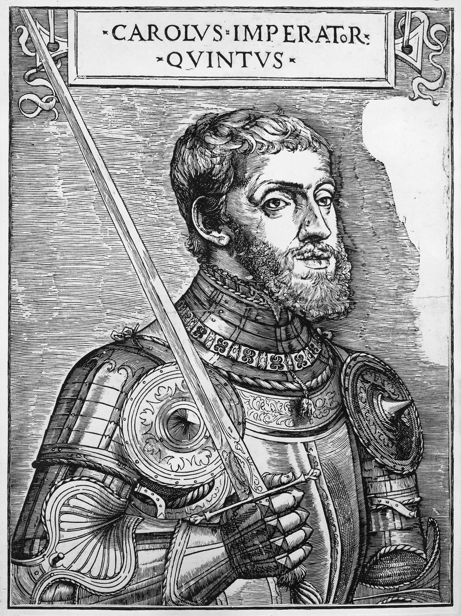 Portrait de Charles V (1500-58), Saint Empereur romain - English School