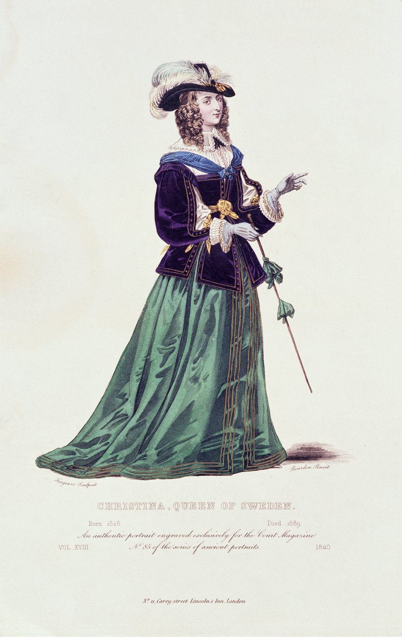 Portrait de Christine Reine de Suède (1626-1689) - English School