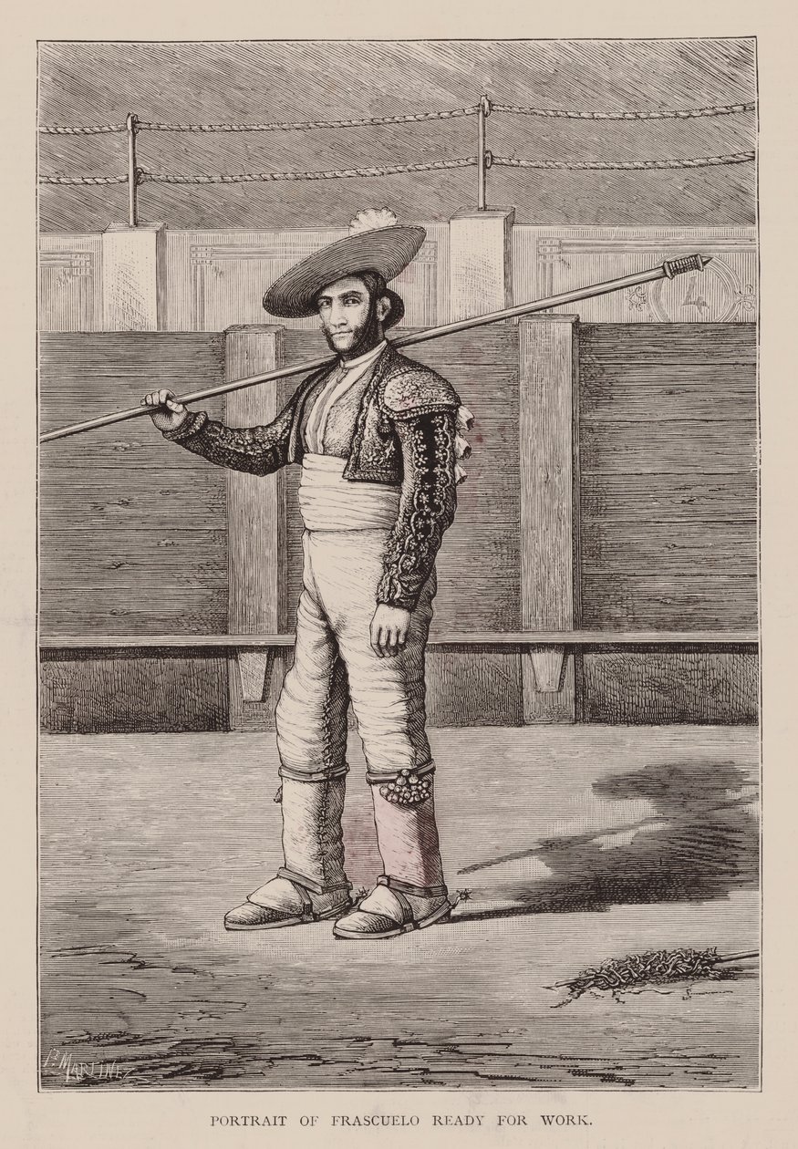 Portrait de Frascuelo prêt à travailler (gravure) - English School