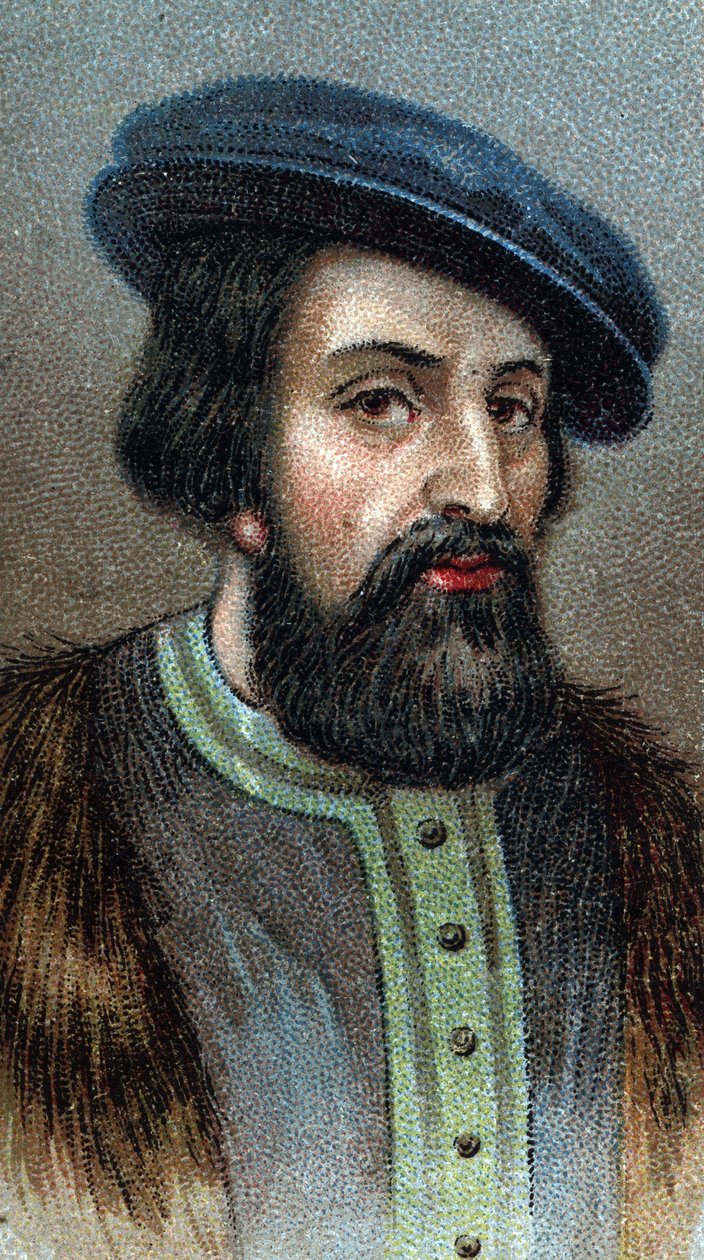 Portrait de Hernando Cortés (1485-1547) conquérant anglais - De la série « Leaders of Men » - English School