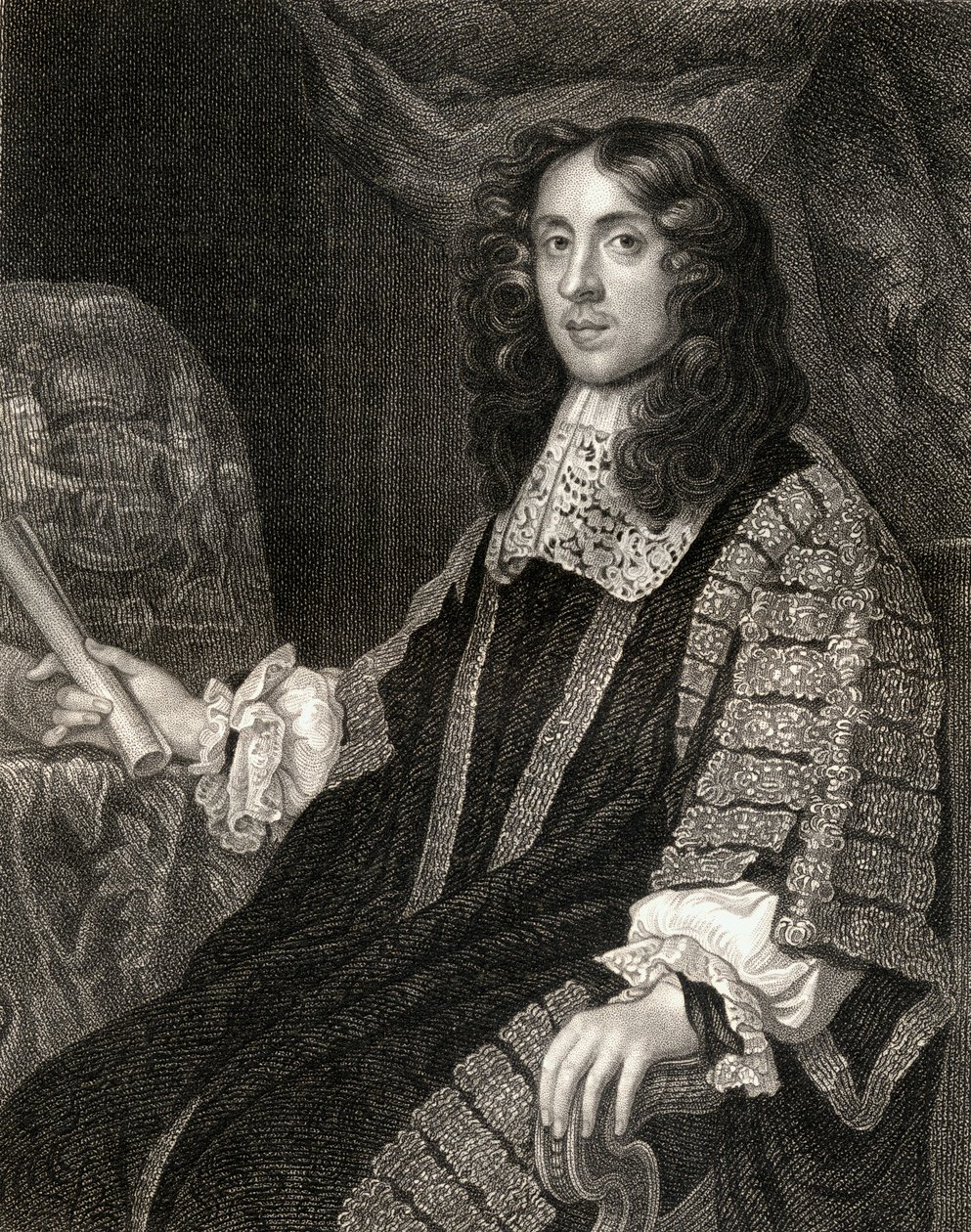 Portrait de Heneage Finch (1621-82), de Lodges British Portraits, 1823 - English School