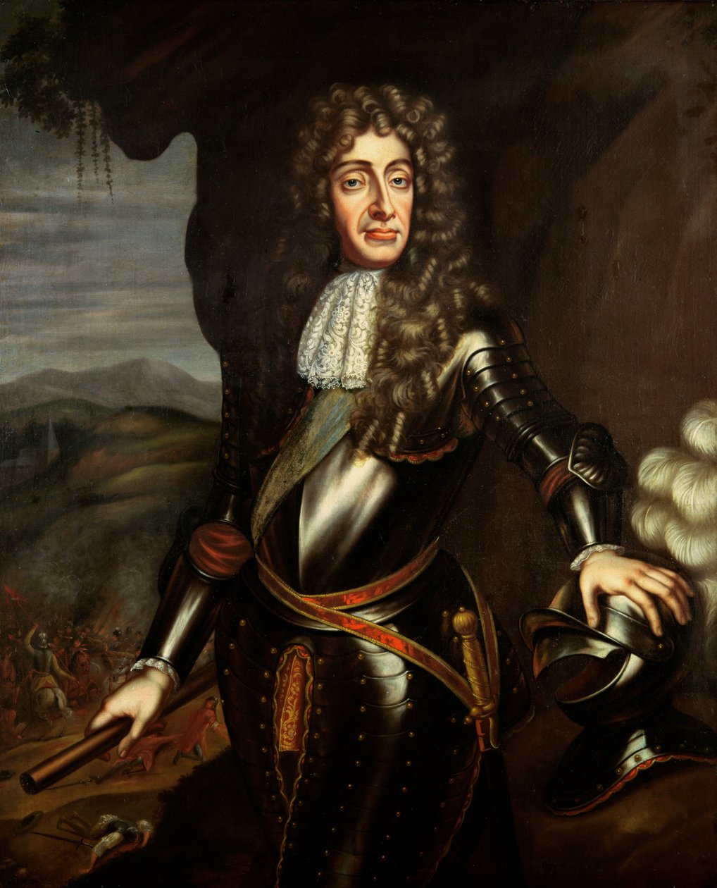 Portrait de Jacques II (1633-1701) en armure - English School