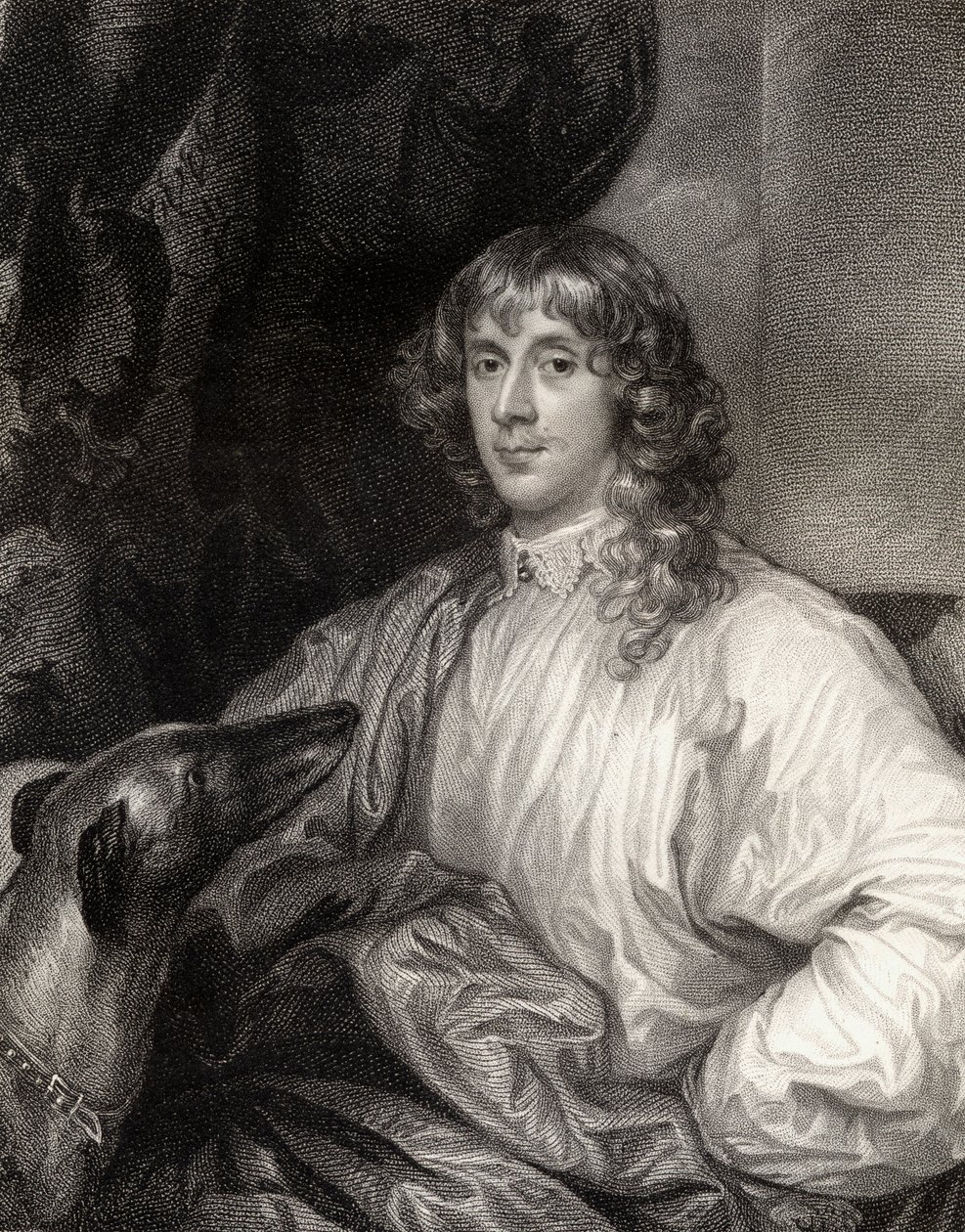 Portrait de James Stuart (1612-55) 1er Duc de Richmond, des Portraits britanniques de Lodge, 1823 - English School