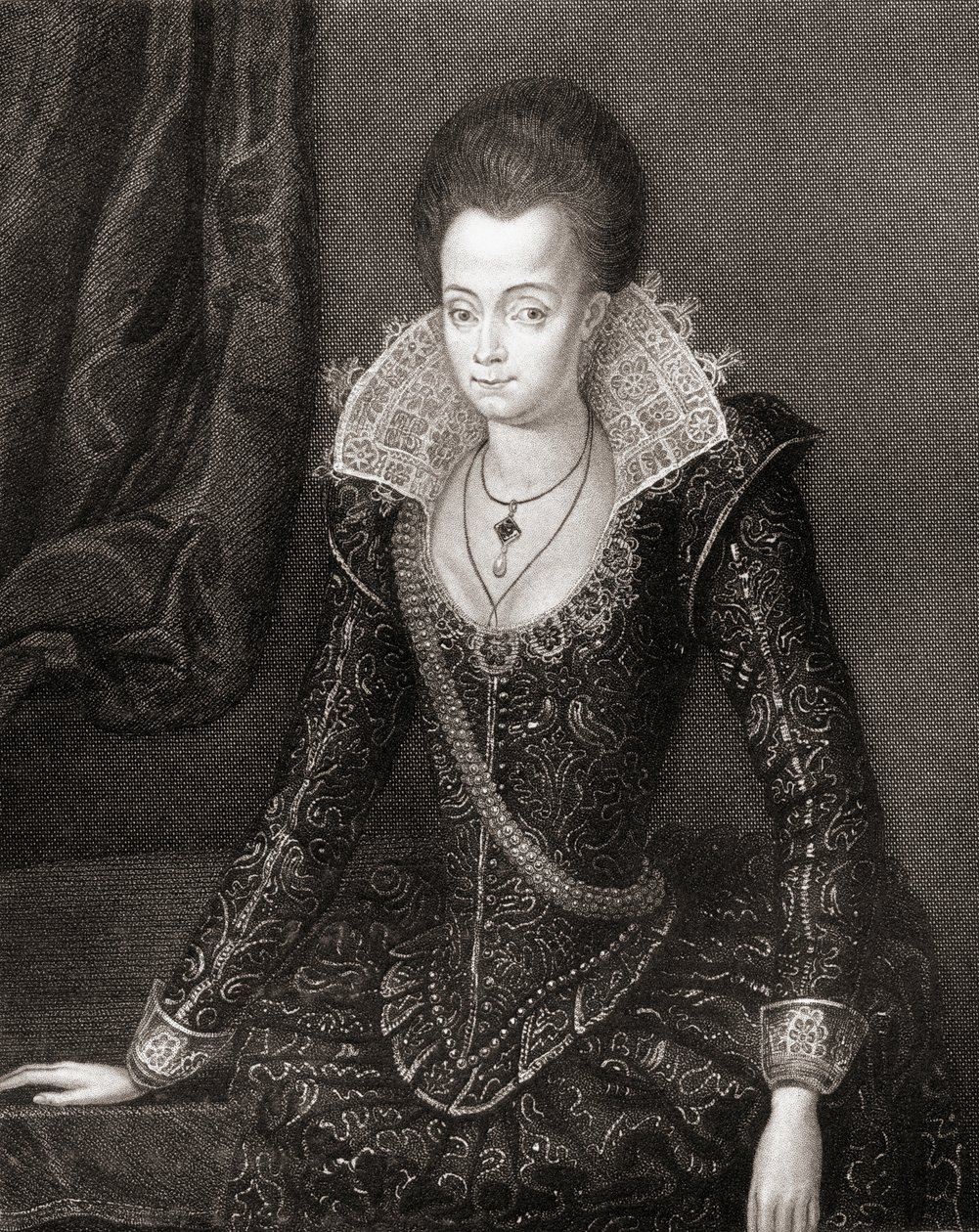 Portrait de Lady Arabella Stuart (1575-1615) de Lodges British Portraits, 1823 - English School