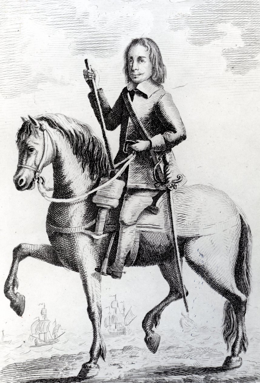 Portrait du Major Général Desborough à cheval - English School
