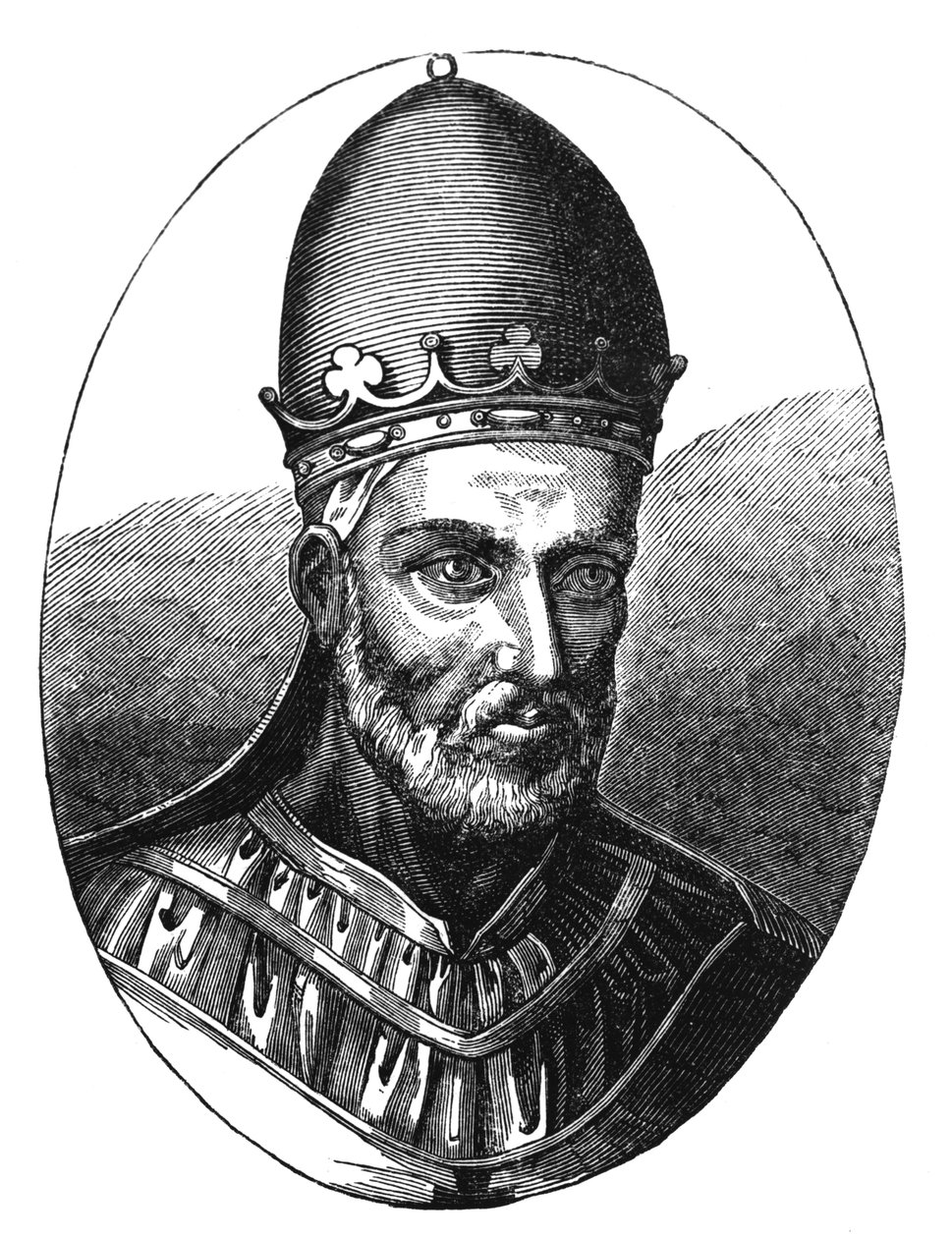 Portrait du Pape Honorius III, illustration de 