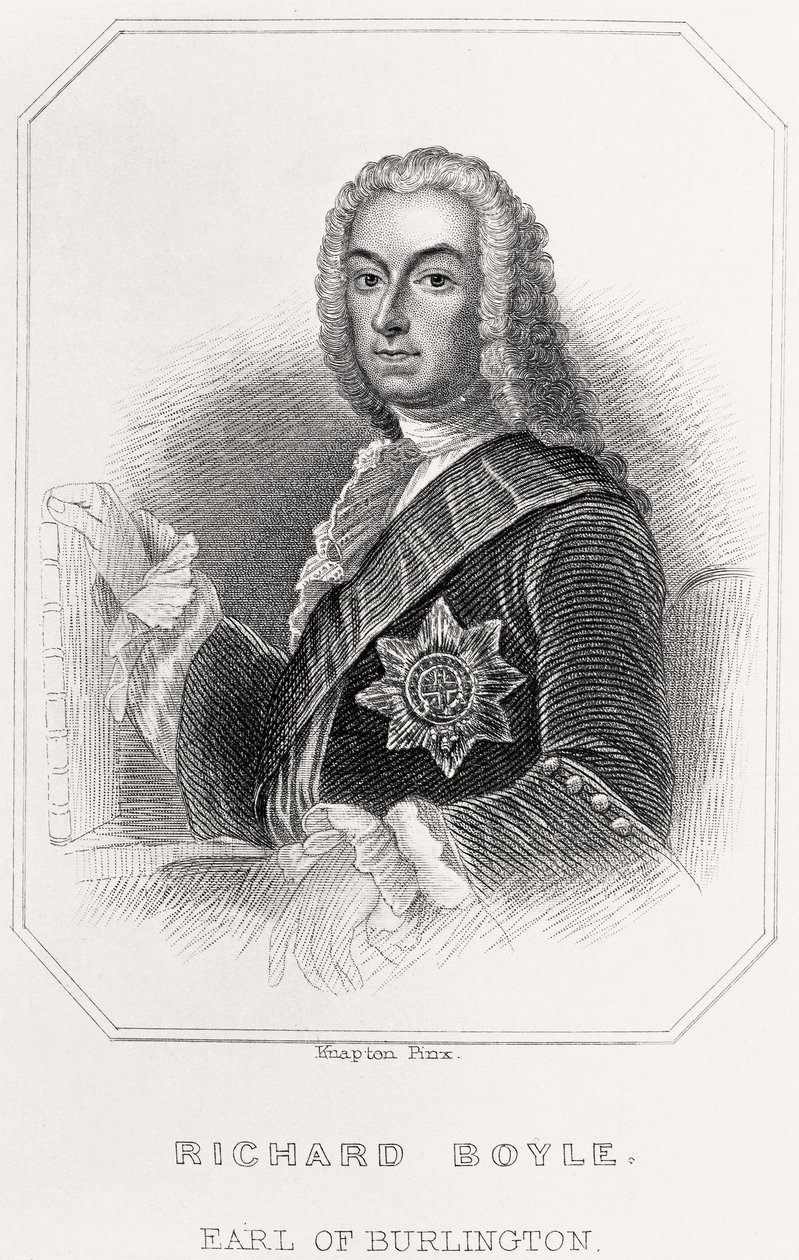 Portrait de Richard Boyle, comte de Burlington, 1835 - English School