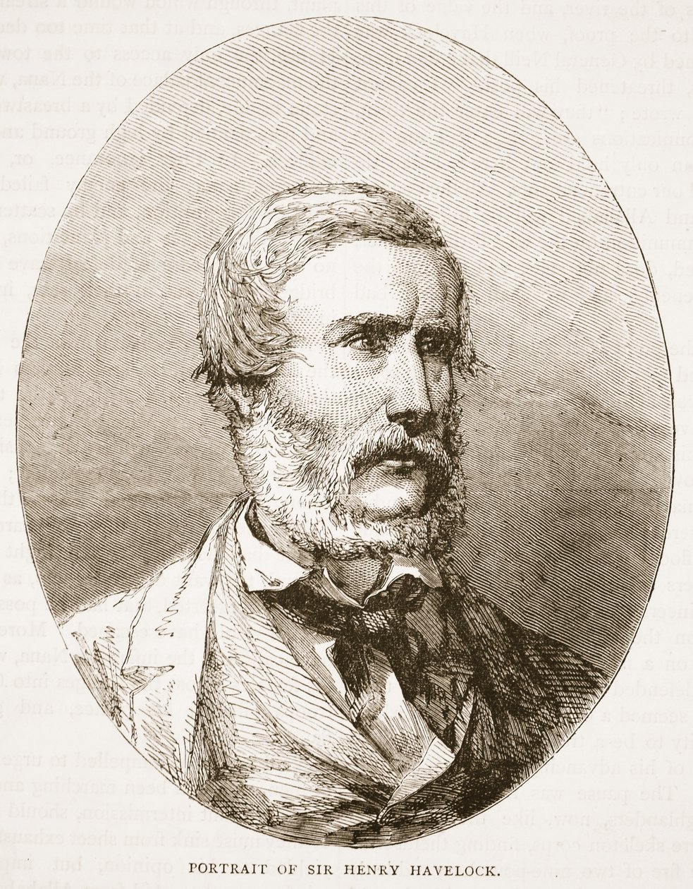 Portrait de Sir Henry Havelock, illustration de Cassells Illustrated History of England - English School