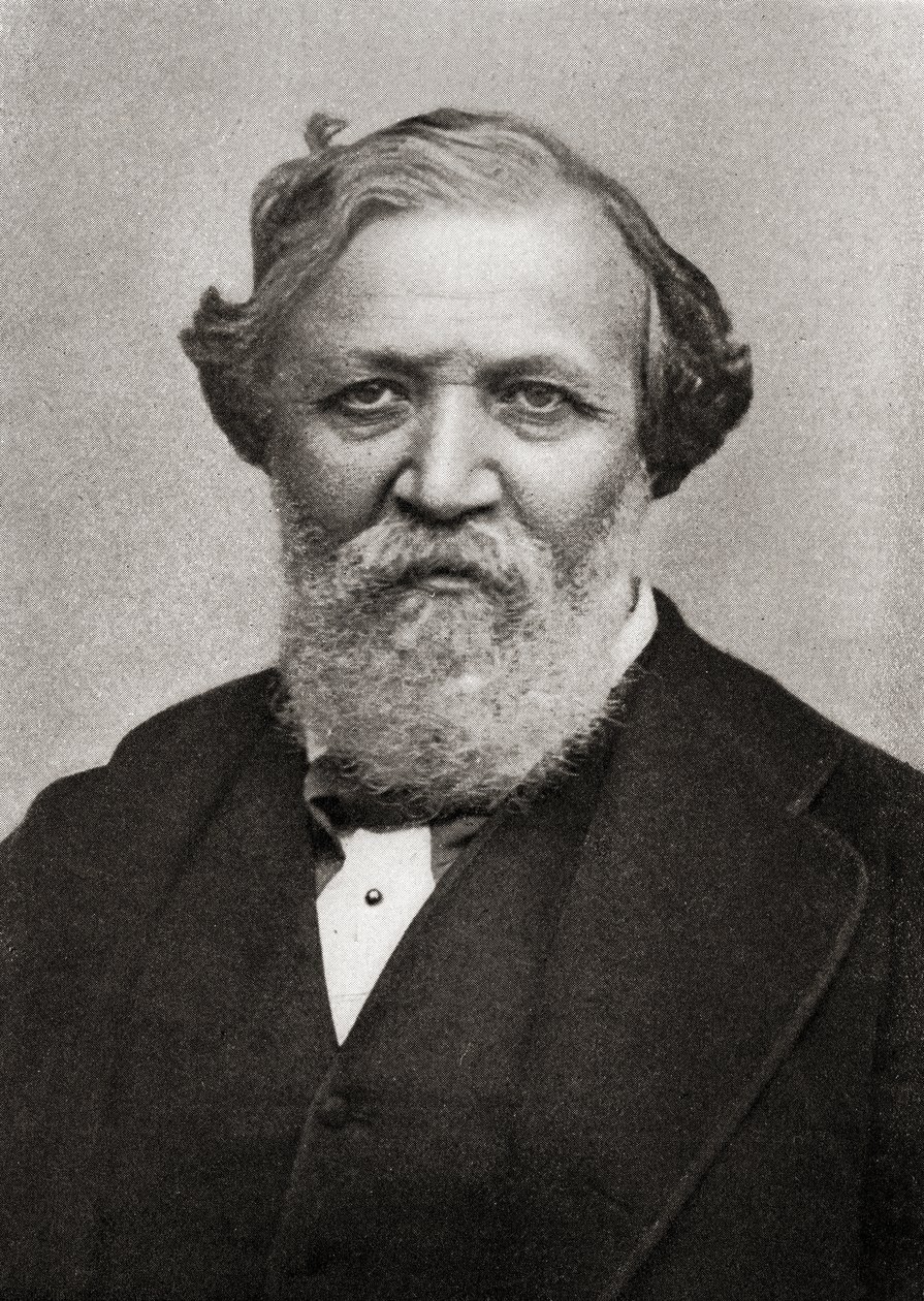 Portrait du poète anglais Robert Browning (1812-89) - English School