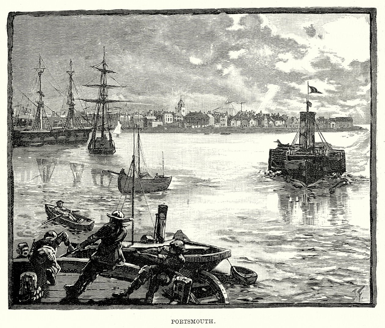 Portsmouth (gravure) - English School